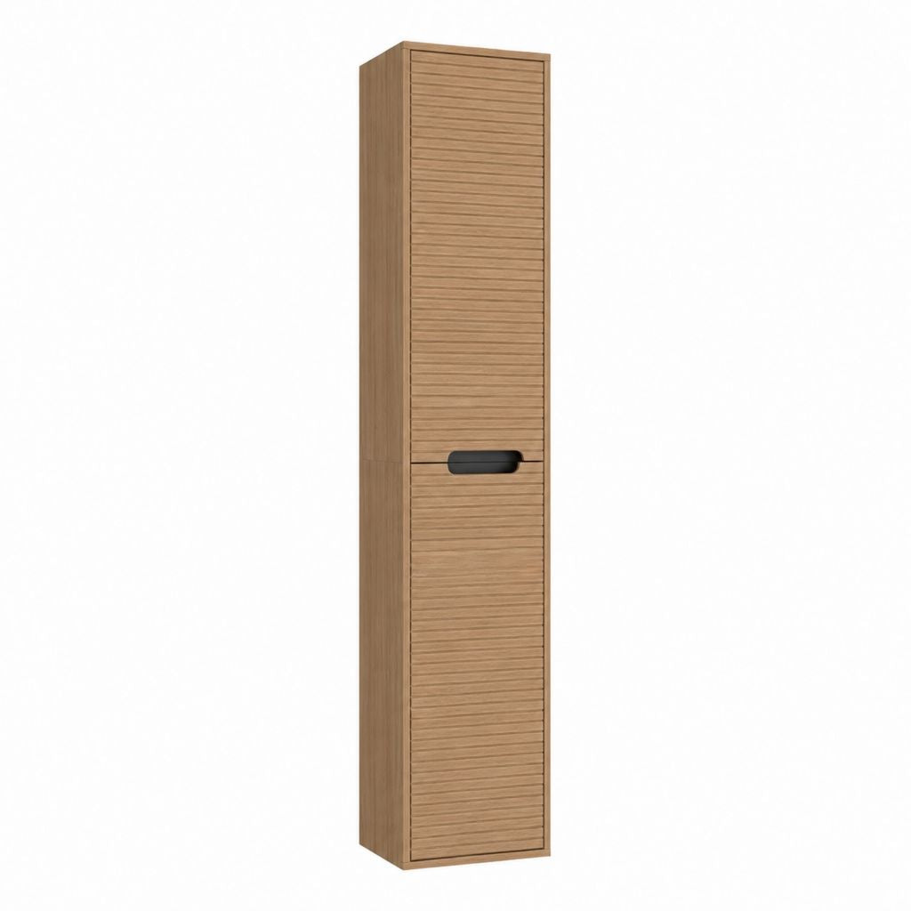 Badezimmer Hochschrank Eiche-Optik MDF rechteckig 35 x 160 x 30 cm